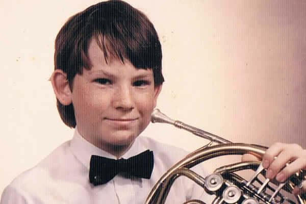 Nick was a band geek